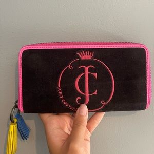 Juicy Couture Velvet Zip Around Wallet